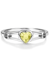 lovely silver cubic zirconia November birthstone ring for babies and kids